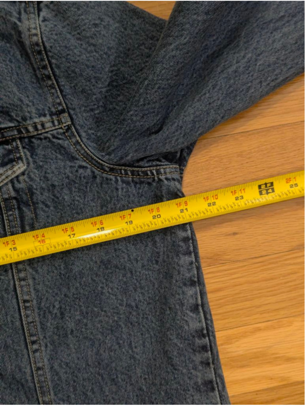 NorthStyle Denim Jean Jacket Longline Large Snap Front - Picture 9 of 12